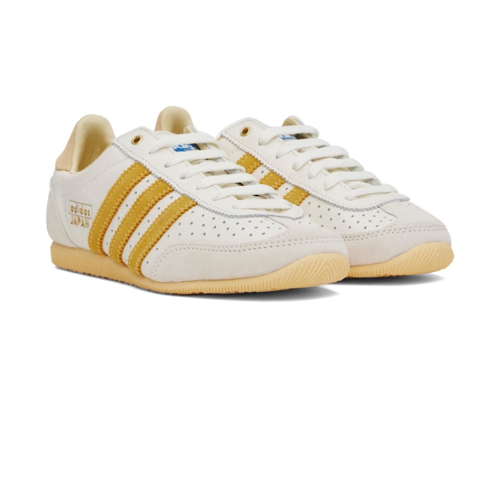 Adidas White and Gold Sneakers